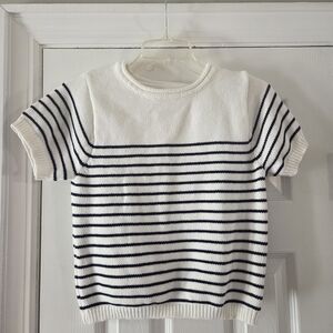 Jessica Simpson Navy and White Striped Sweater